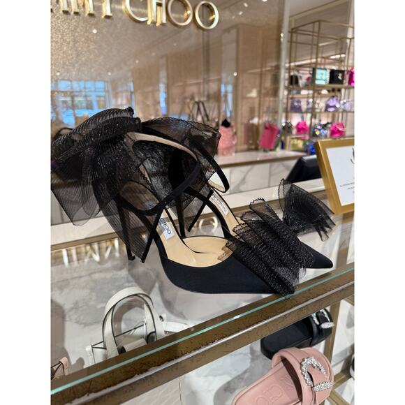 Jimmy choo black bow heel - Picture 2 of 3